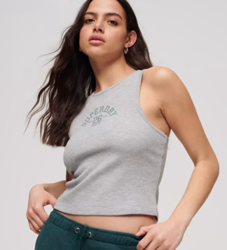 Athletic Essentials Waffle Tank Top Grijs Grootte: 36