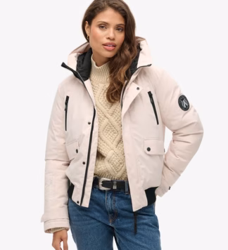 City Padded Bomber Jas Relaxed Pasvorm Grijs Grootte: 44